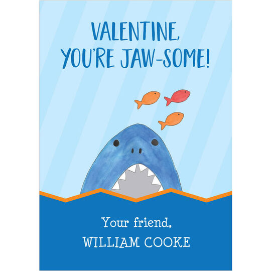 Shark Valentine Exchange Stickers